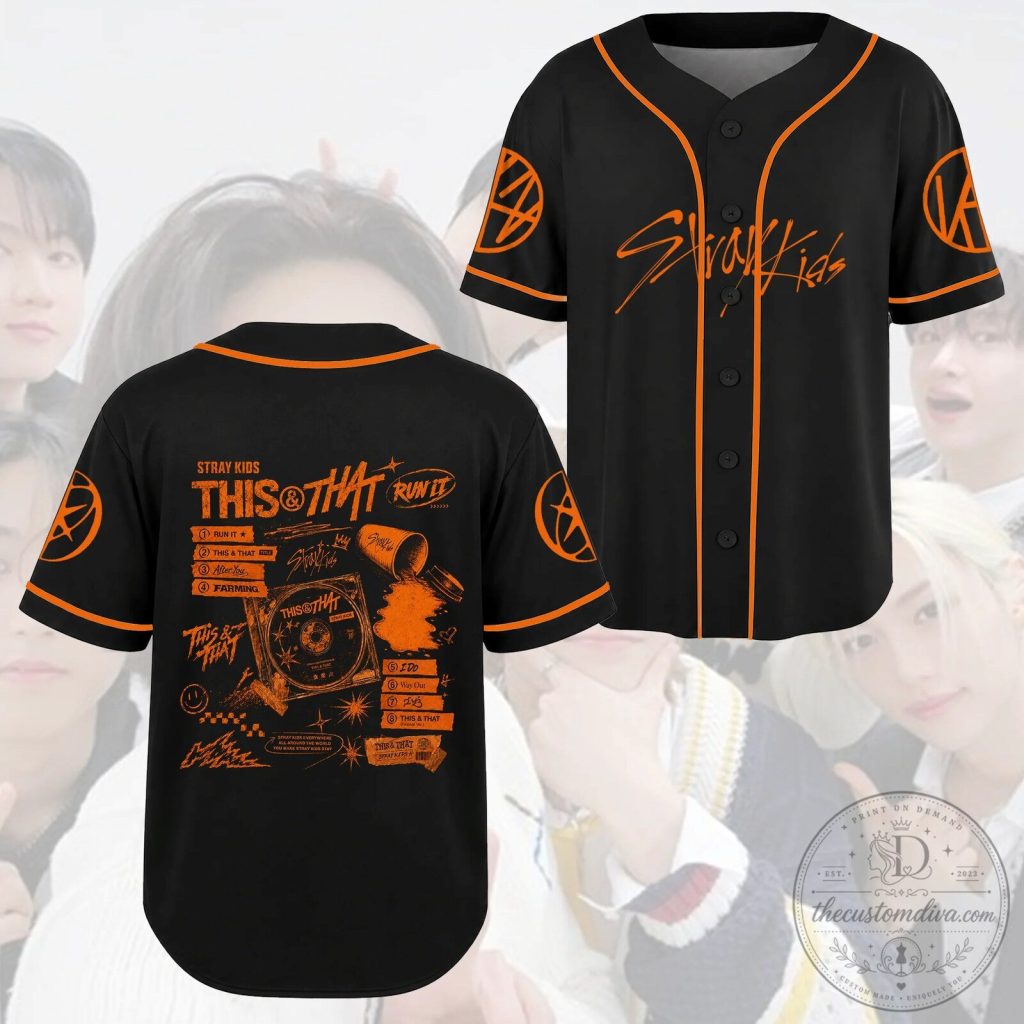 Stray Kids This And That Album Tracklist Baseball Jersey Run It Merch Fan Gifts Stray Kids This And That Album Tracklist Baseball Jersey Run It Merch Fan Gifts