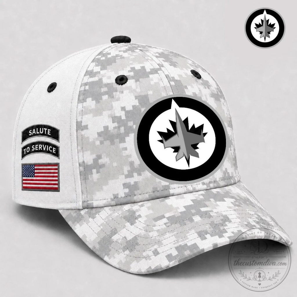 Winnipeg Jets National Hockey League Salute To Service Camouflage Cap Hat Winnipeg Jets National Hockey League Salute To Service Camouflage Cap Hat