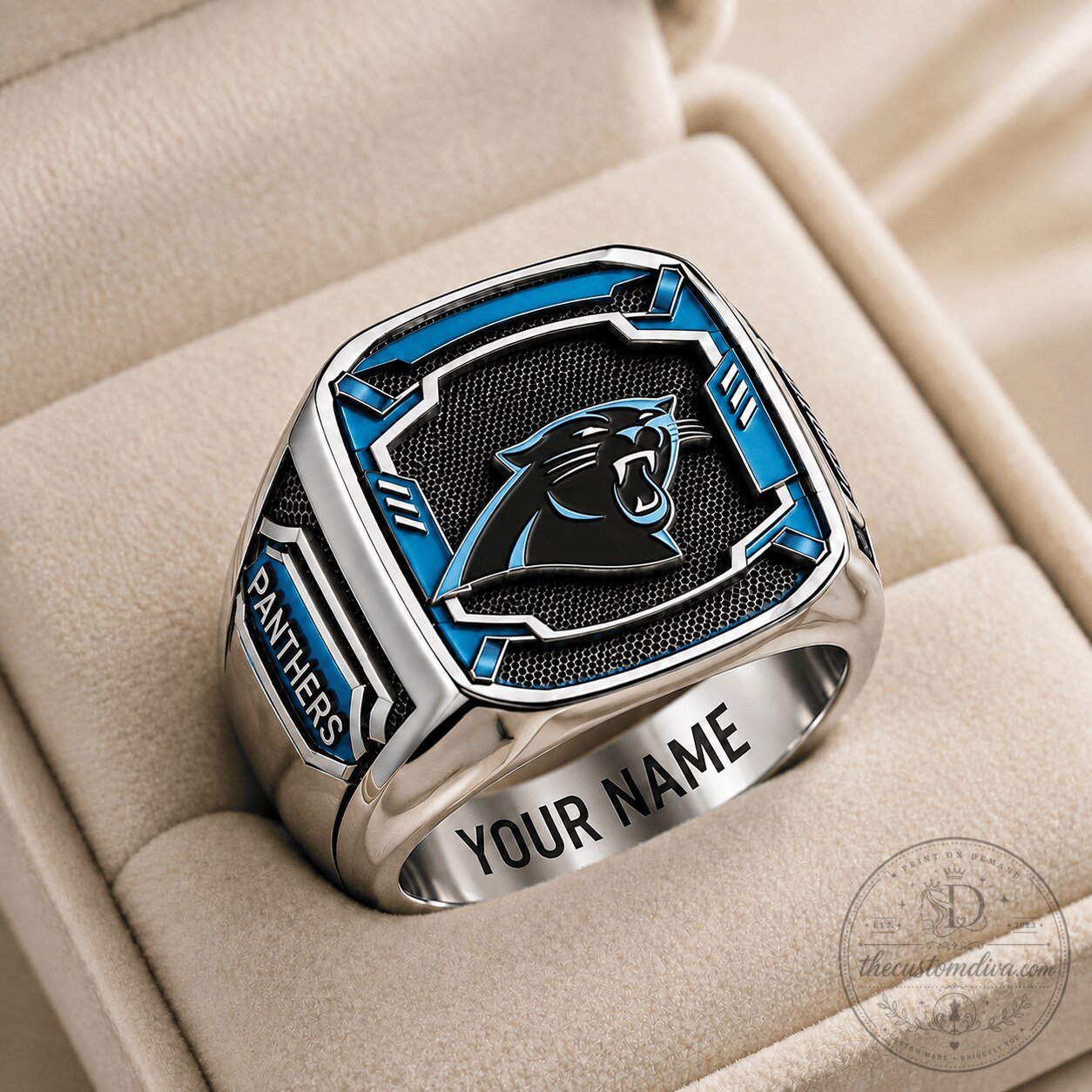 Carolina Panthers National Football League Special Edition Custom Name Ring