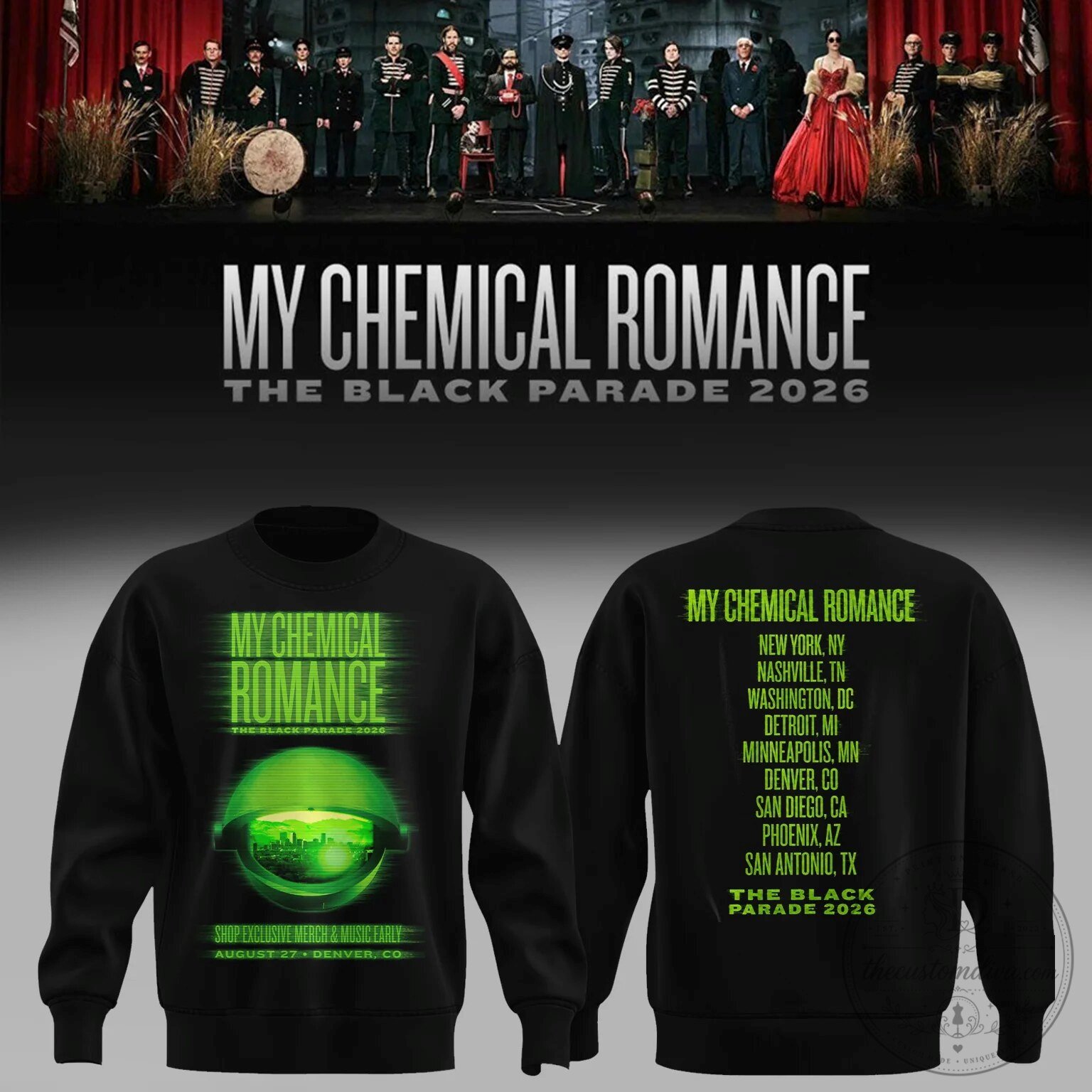 My Chemical Romance The Black Parade 2026 Tour Dates Sweatshirt