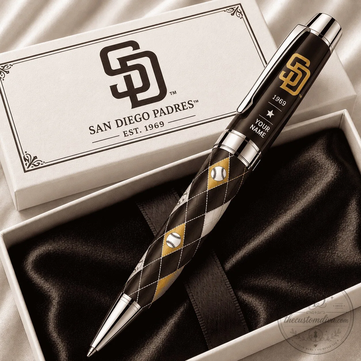 San Diego Padres Baseball Team Personalized Ballpoint Pen with Gift Box
