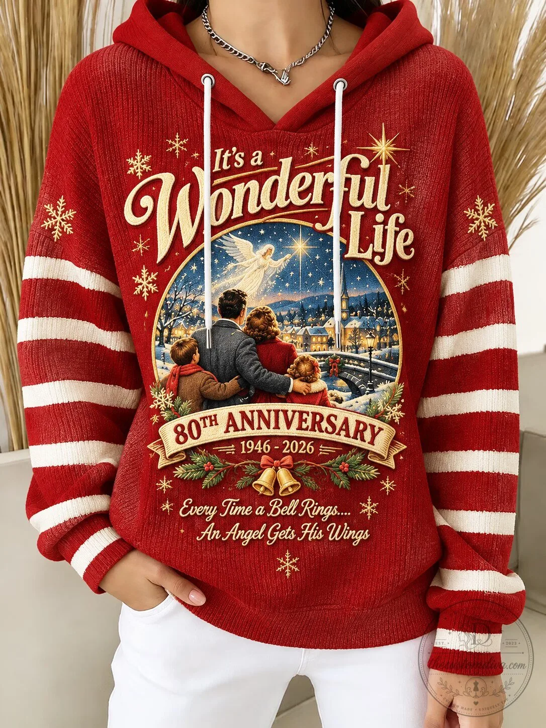 It's a Wonderful Life 80th Anniversary Christmas Holiday Hoodie