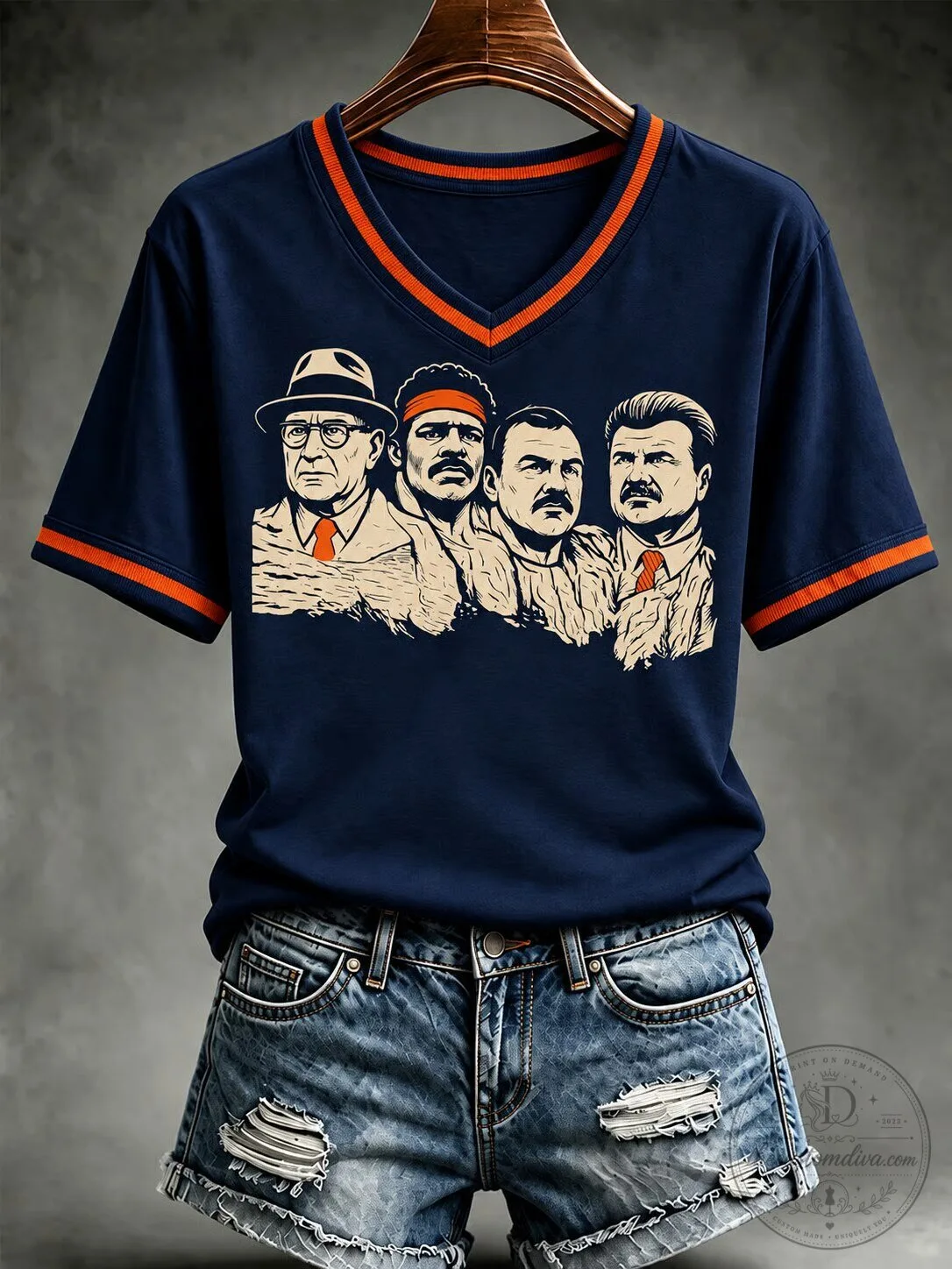 The Untouchables Movie Al Capone Characters V-Neck T-Shirt 3 The Untouchables Movie Al Capone Characters V-Neck T-Shirt