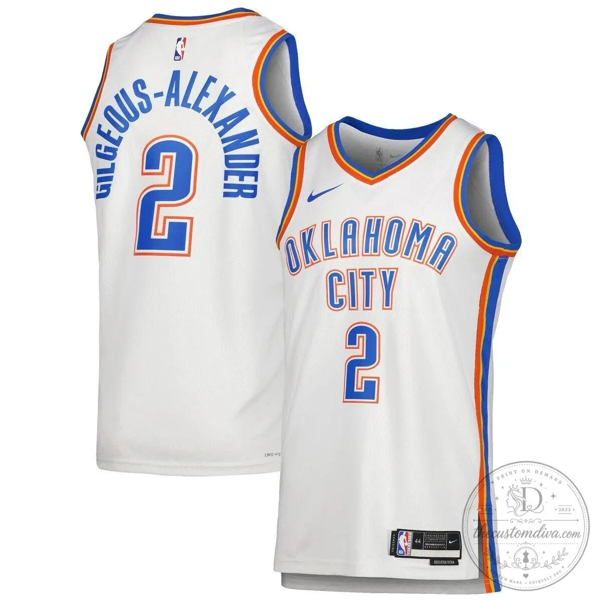 Oklahoma City Thunder Shai Gilgeous-Alexander White Basketball Jersey