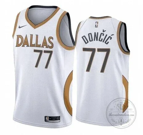 Dallas Mavericks Luka Doncic White City Edition Basketball Jersey
