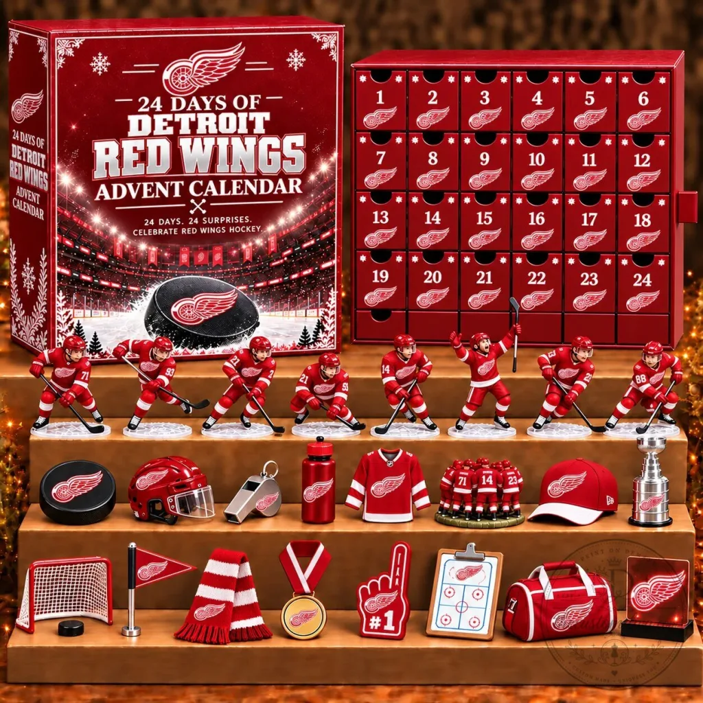 Detroit Red Wings Hockey 24 Days of Surprises Advent Calendar Detroit Red Wings Hockey 24 Days of Surprises Advent Calendar 2D