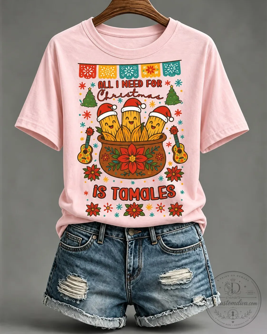 All I Need For Christmas Is Tamales Funny Holiday Season T-Shirt