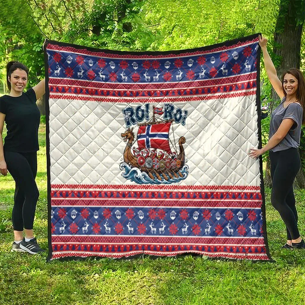 Ro Ro Viking Ship Norwegian Christmas Quilt Blanket 13 Ro Ro Viking Ship Norwegian Christmas Quilt Blanket