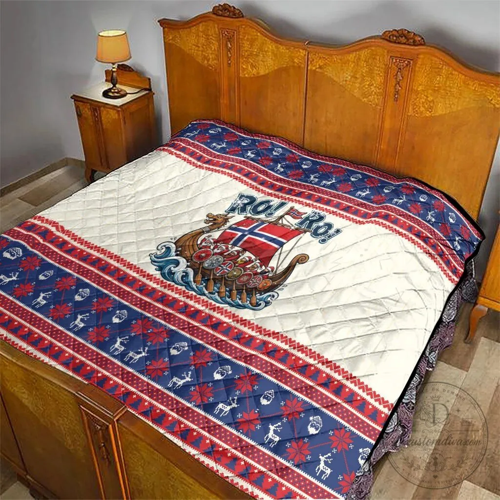 Ro Ro Viking Ship Norwegian Christmas Quilt Blanket 15 Ro Ro Viking Ship Norwegian Christmas Quilt Blanket