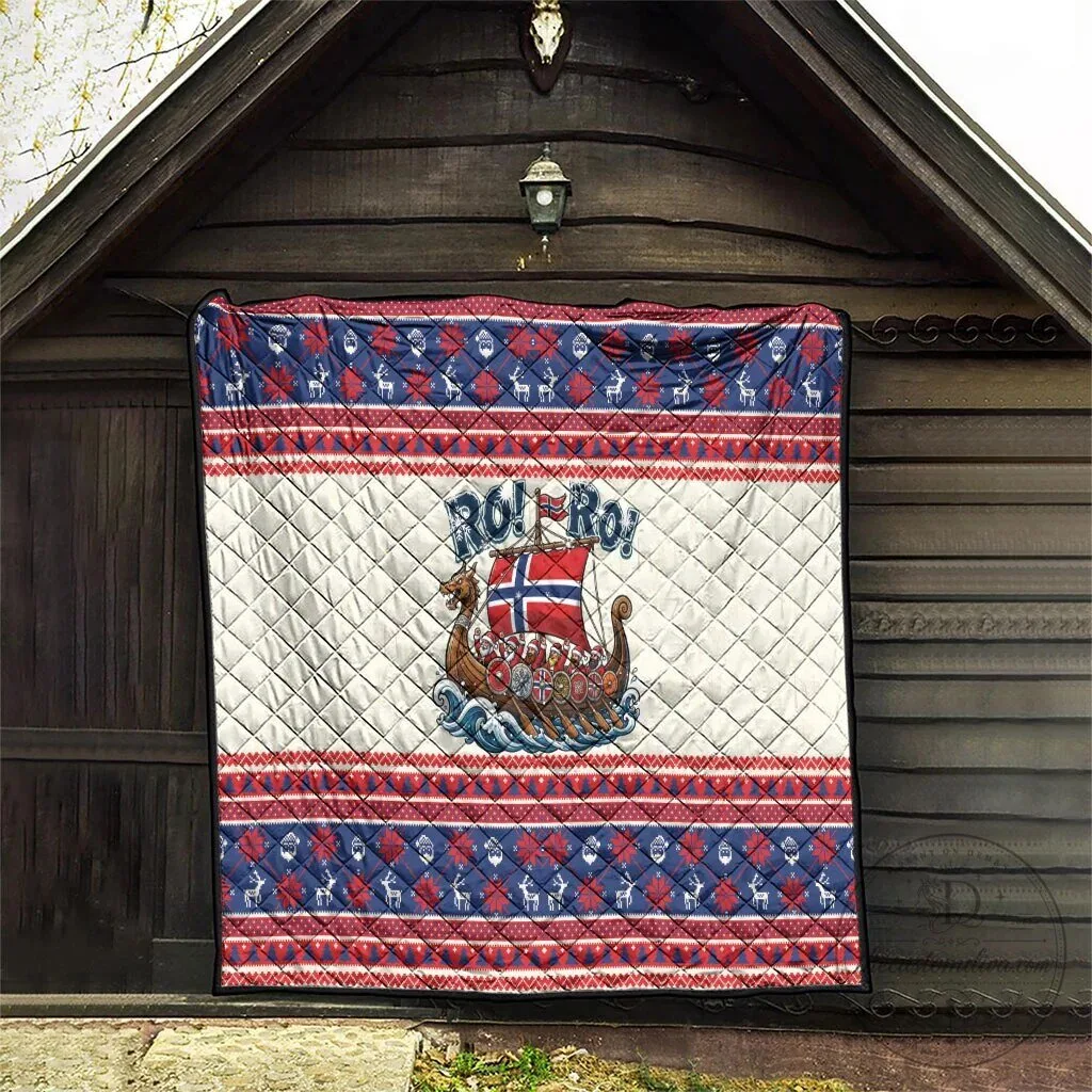 Ro Ro Viking Ship Norwegian Christmas Quilt Blanket 16 Ro Ro Viking Ship Norwegian Christmas Quilt Blanket