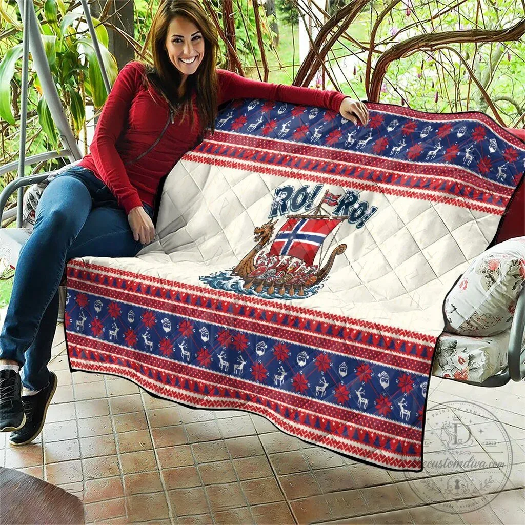 Ro Ro Viking Ship Norwegian Christmas Quilt Blanket 17 Ro Ro Viking Ship Norwegian Christmas Quilt Blanket