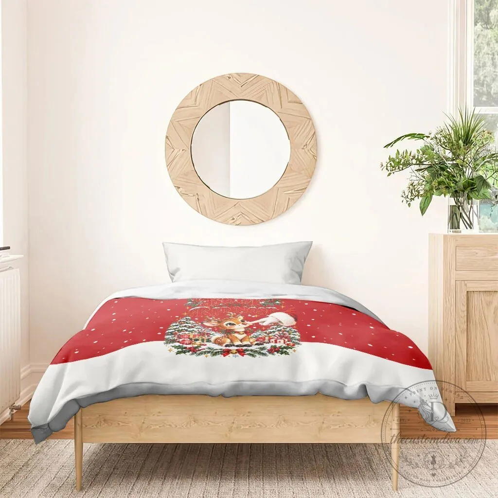 Cute Reindeer Boop The Red Nose Christmas Bedding Set Festive Winter Snow 17 Cute Reindeer Boop The Red Nose Christmas Bedding Set Festive Winter Snow
