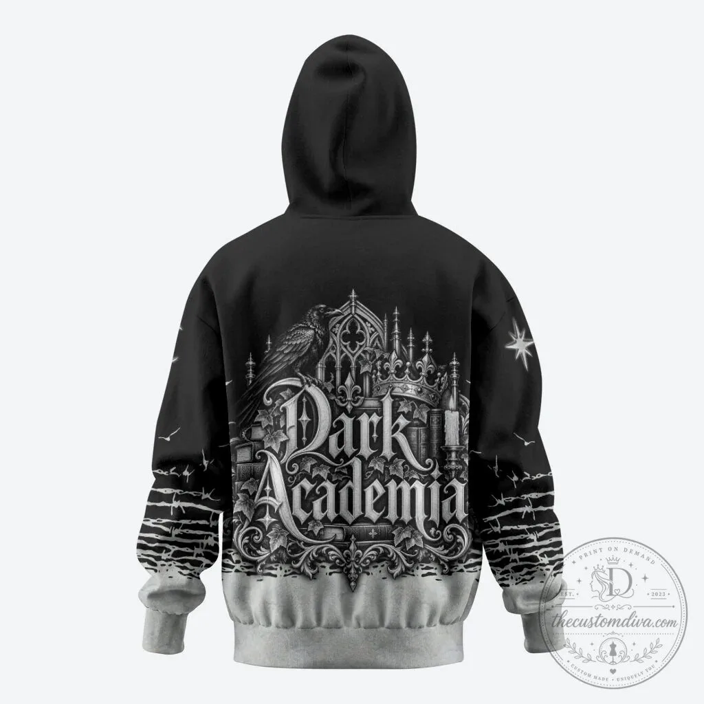 Dark Academia Raven Gothic Literature Vintage Bookish Aesthetic Zip Hoodie 13 Dark Academia Raven Gothic Literature Vintage Bookish Aesthetic Zip Hoodie