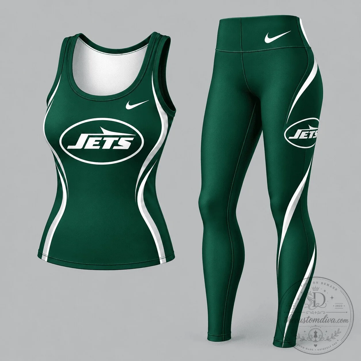 New York Jets Football Team Dynamic Curve Tank Top