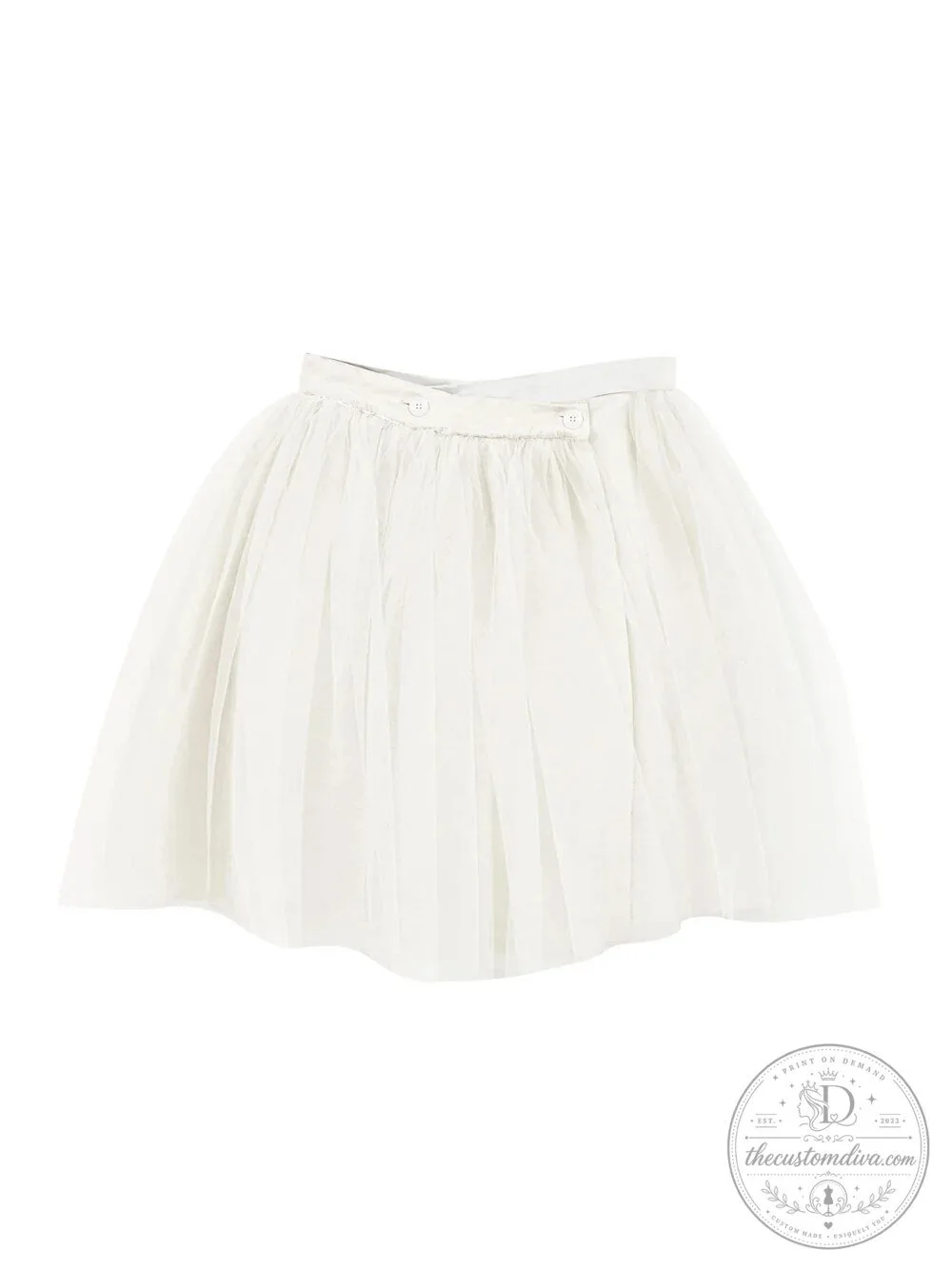White Tulle Tutu Skirt for Girls