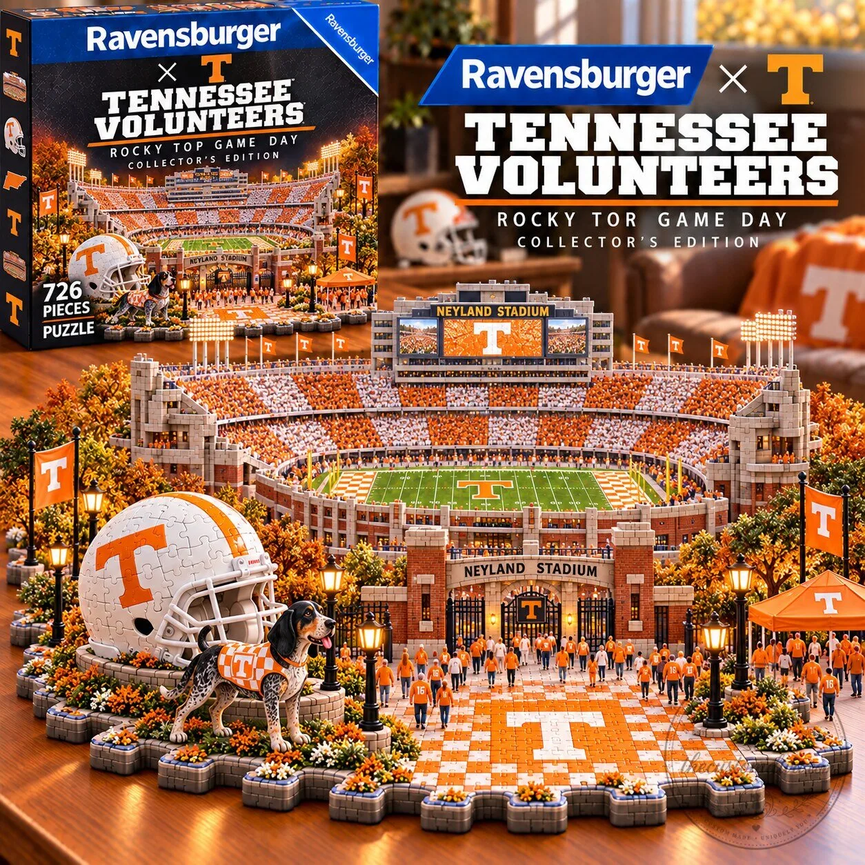 Tennessee Volunteers Neyland Stadium Rocky Top Game Day Collector's Edition Jigsaw Puzzle
