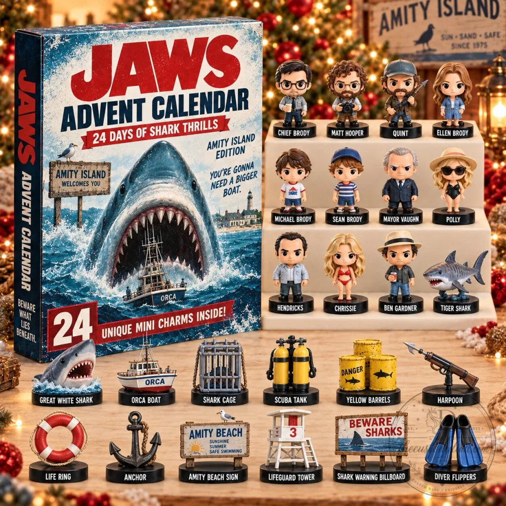Jaws Movie Advent Calendar 24 Days of Shark Thrills Amity Island Edition Jaws Movie Advent Calendar 24 Days of Shark Thrills Amity Island Edition 2D