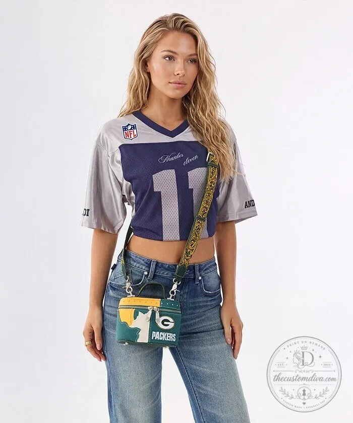 Green Bay Packers NFL Football Team Canvas Crossbody Bag with Adjustable Strap 11 Green Bay Packers NFL Football Team Canvas Crossbody Bag with Adjustable Strap