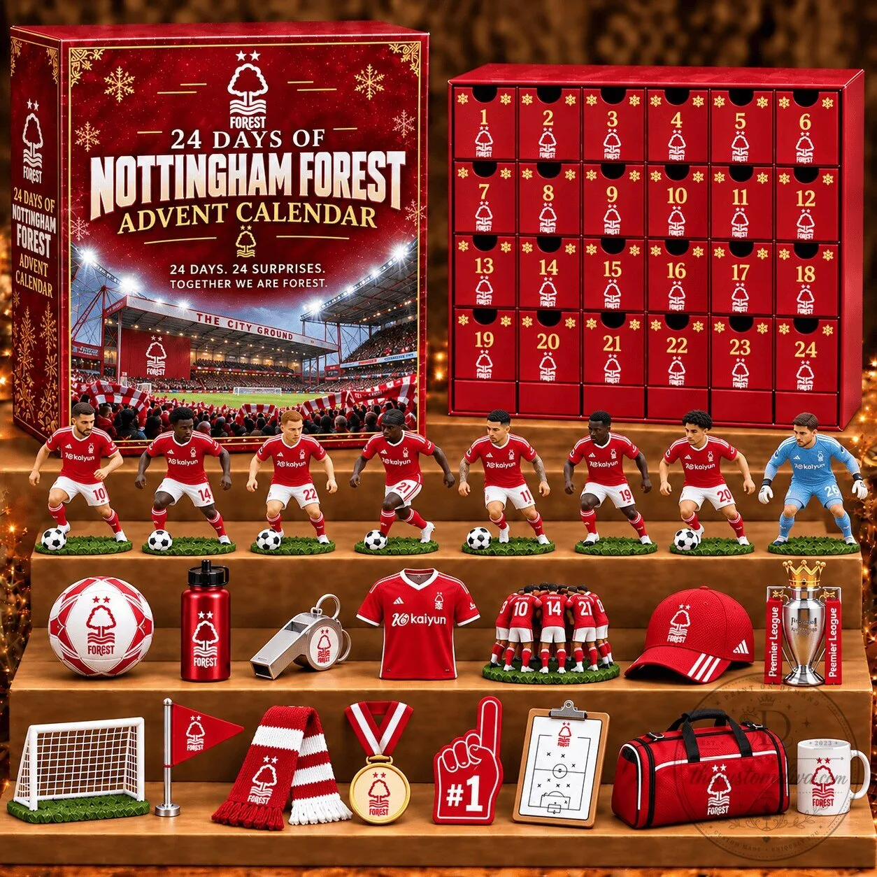Nottingham Forest Football Club Premier League Soccer Team Advent Calendar