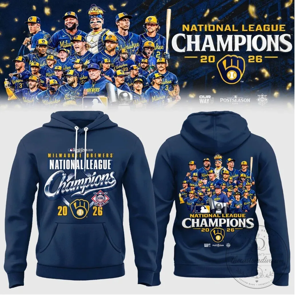 Milwaukee Brewers National League Champions 2026 Baseball Team Hoodie