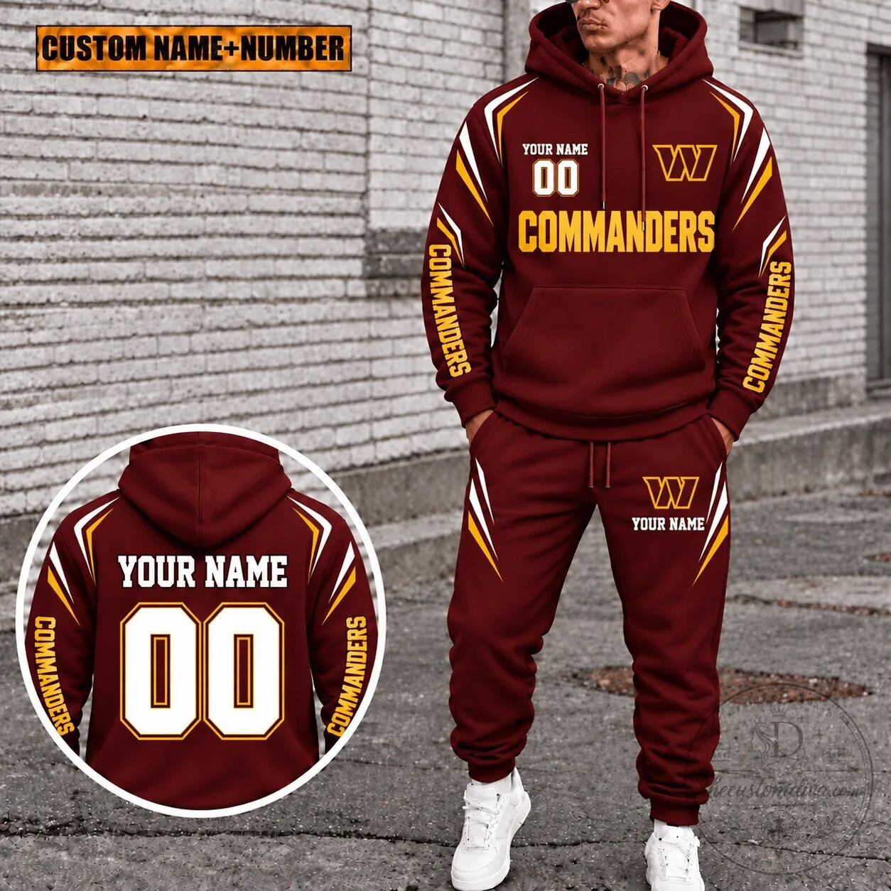 Washington Commanders Personalized Football Team Hoodie Sweatshirt