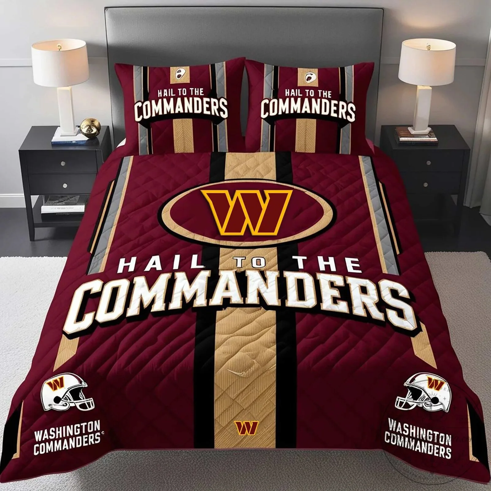 Washington Commanders Football Team Hail To The Commanders Bedding Set 5 Washington Commanders Football Team Hail To The Commanders Bedding Set