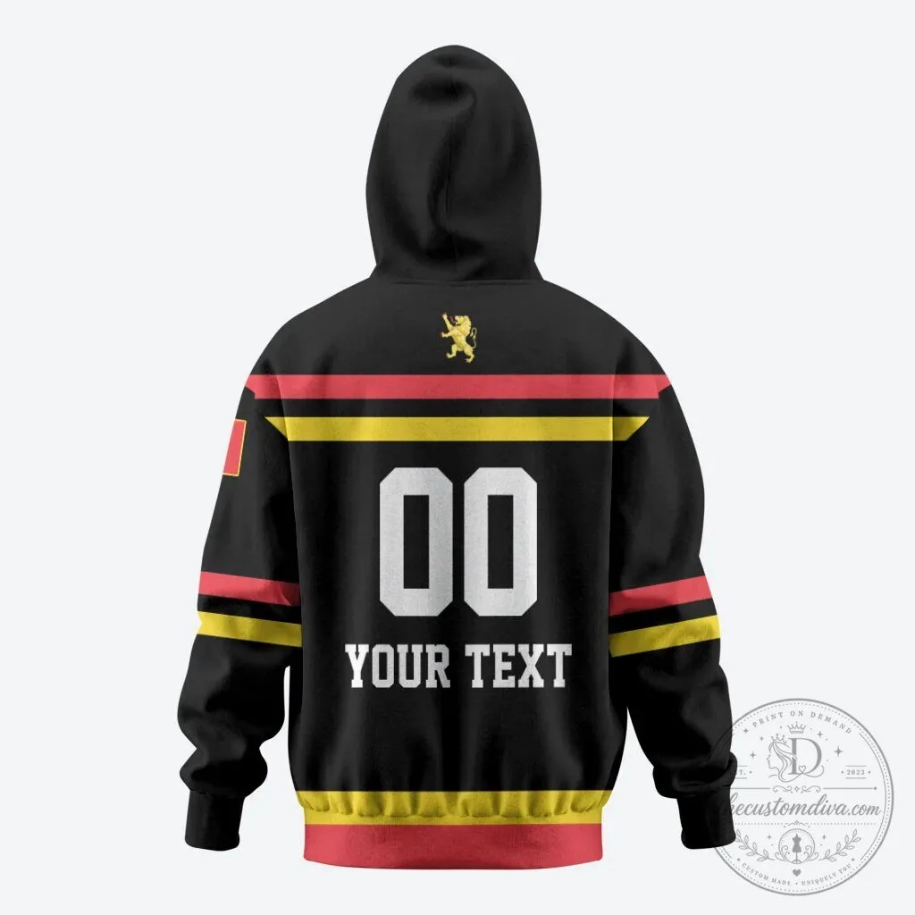 Belgium National Football Team Lion Crest Black Hoodie 13 Belgium National Football Team Lion Crest Black Hoodie