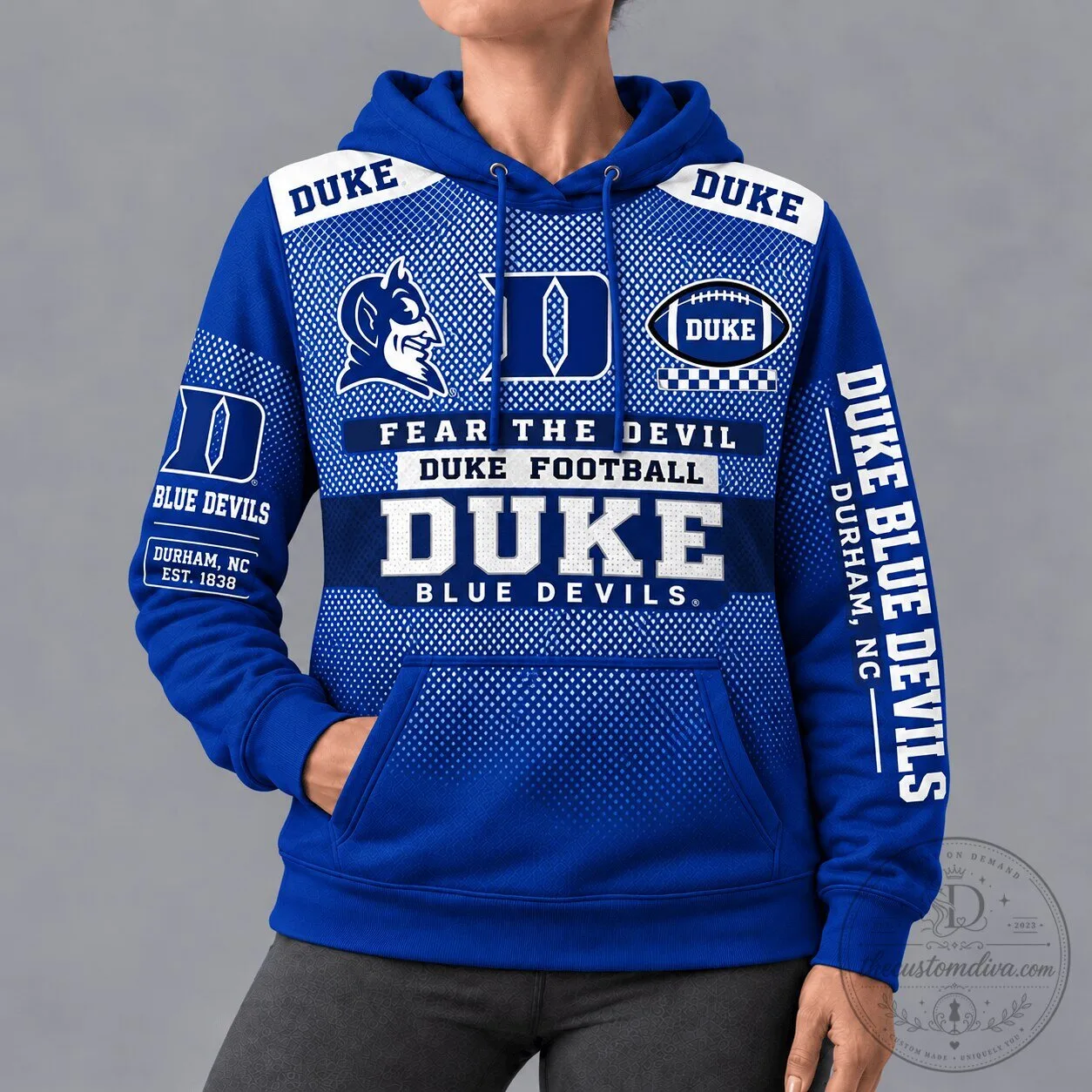 Duke Blue Devils Football Team Fan Gear Hoodie for Men and Women 5 Duke Blue Devils Football Team Fan Gear Hoodie for Men and Women