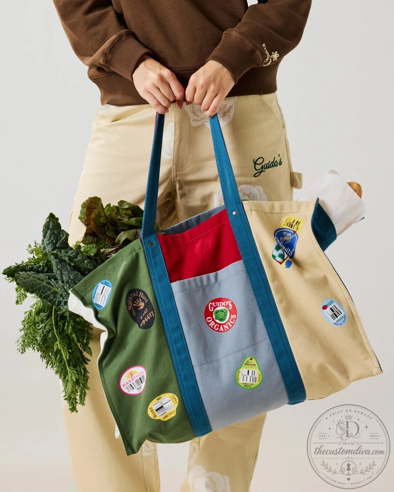 Guido's Organics Farmers Market Canvas Tote Bag 4 Guido's Organics Farmers Market Canvas Tote Bag