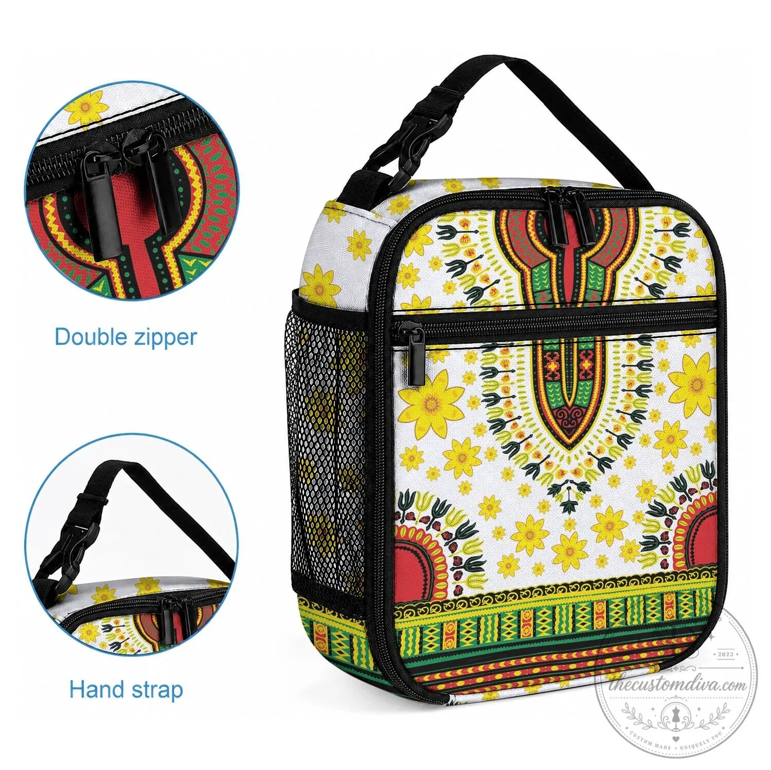 Ethiopian Enkutatash Adey Abeba Dashiki Pattern Lunch Bag 8 Ethiopian Enkutatash Adey Abeba Dashiki Pattern Lunch Bag