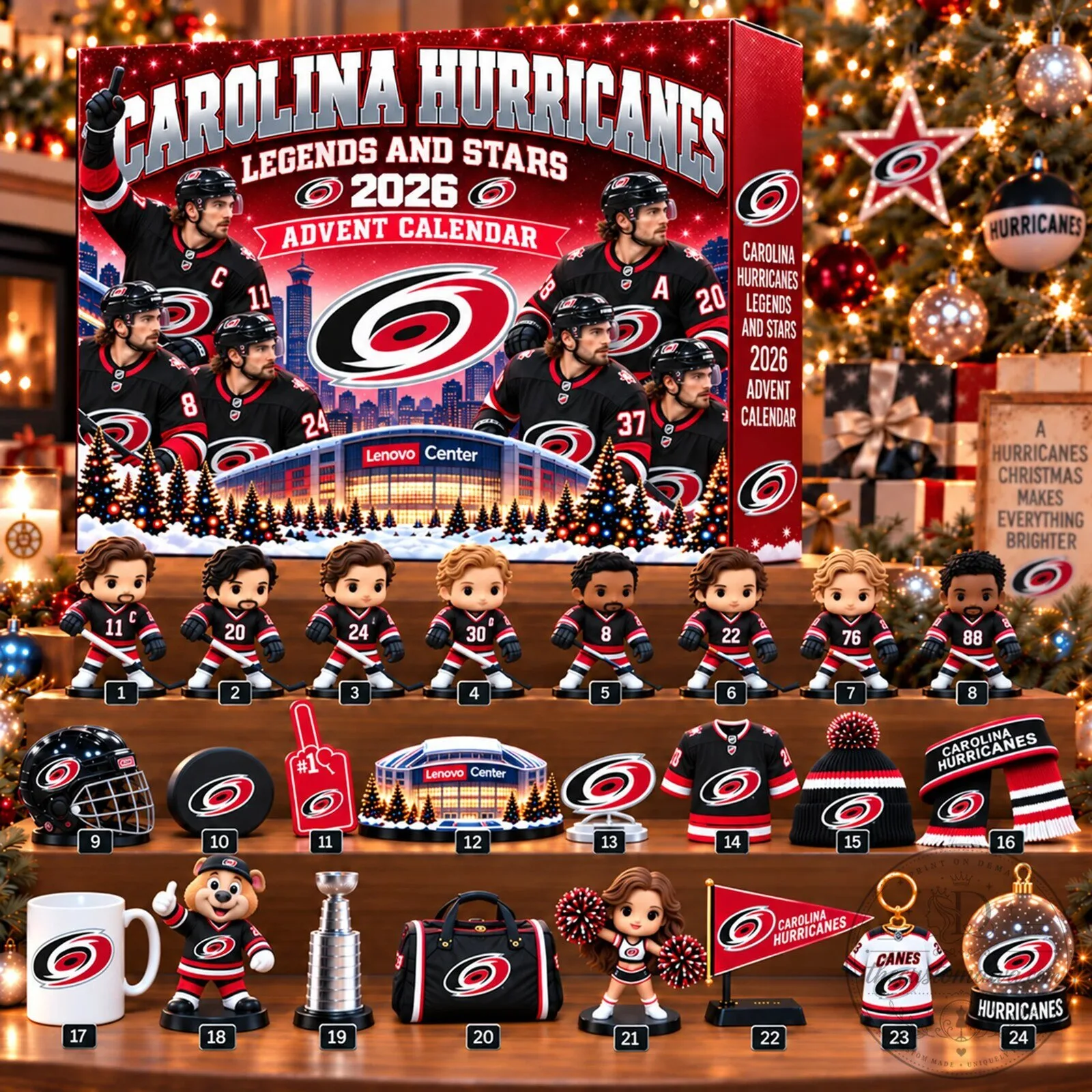 Carolina Hurricanes Legends and Stars 2026 Christmas Advent Calendar