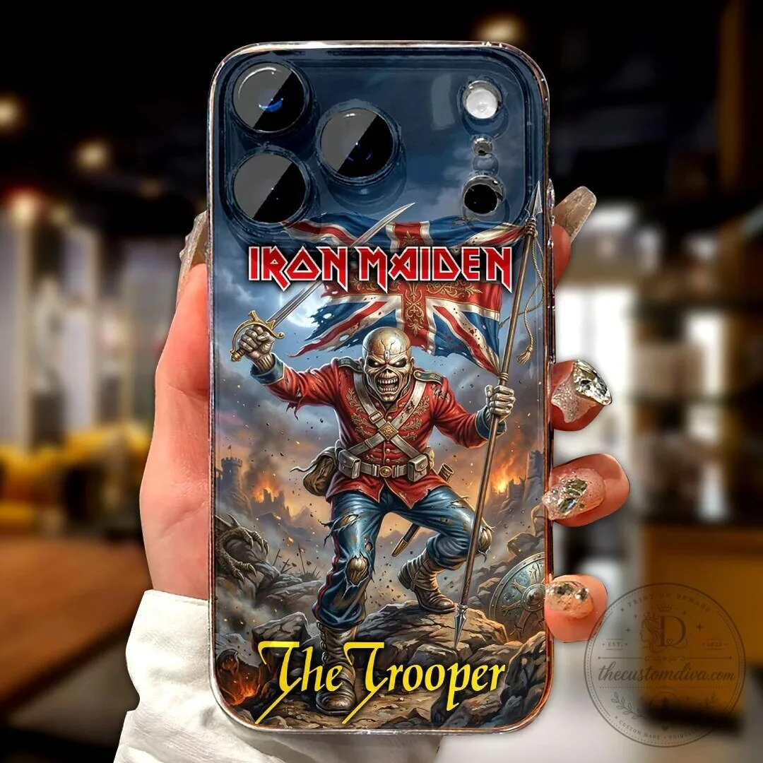 Iron Maiden The Trooper Eddie British Flag Heavy Metal Music Phone Case