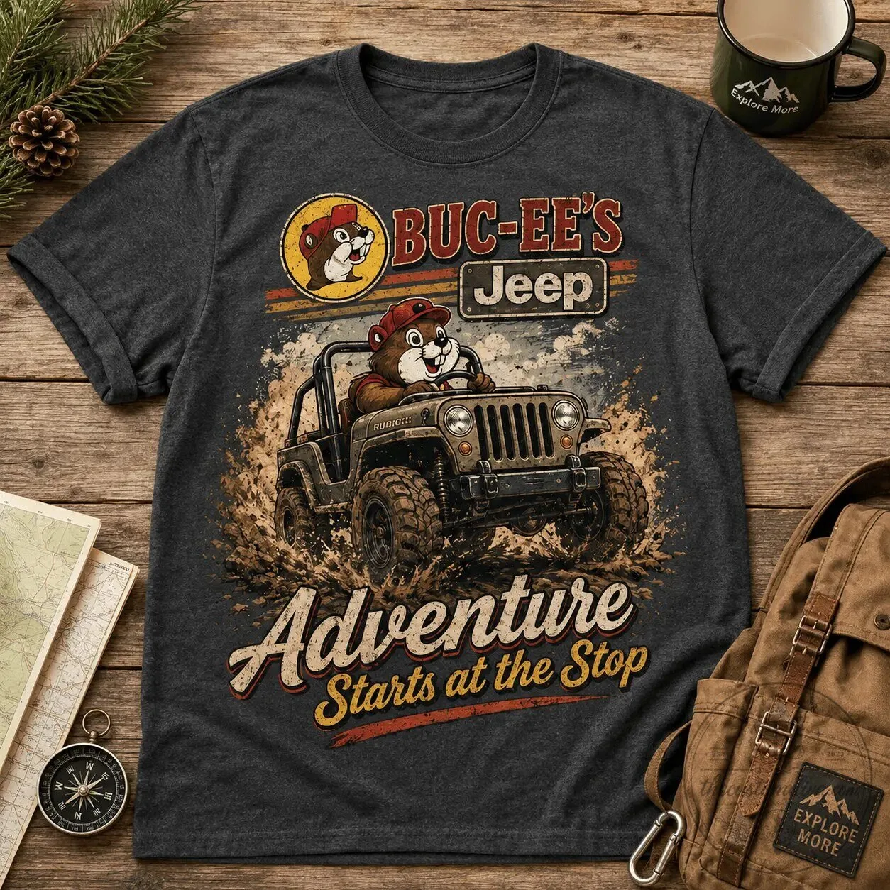Buc-ee's Jeep Adventure Starts at the Stop Off-Road Club T-Shirt 11 Buc-ee