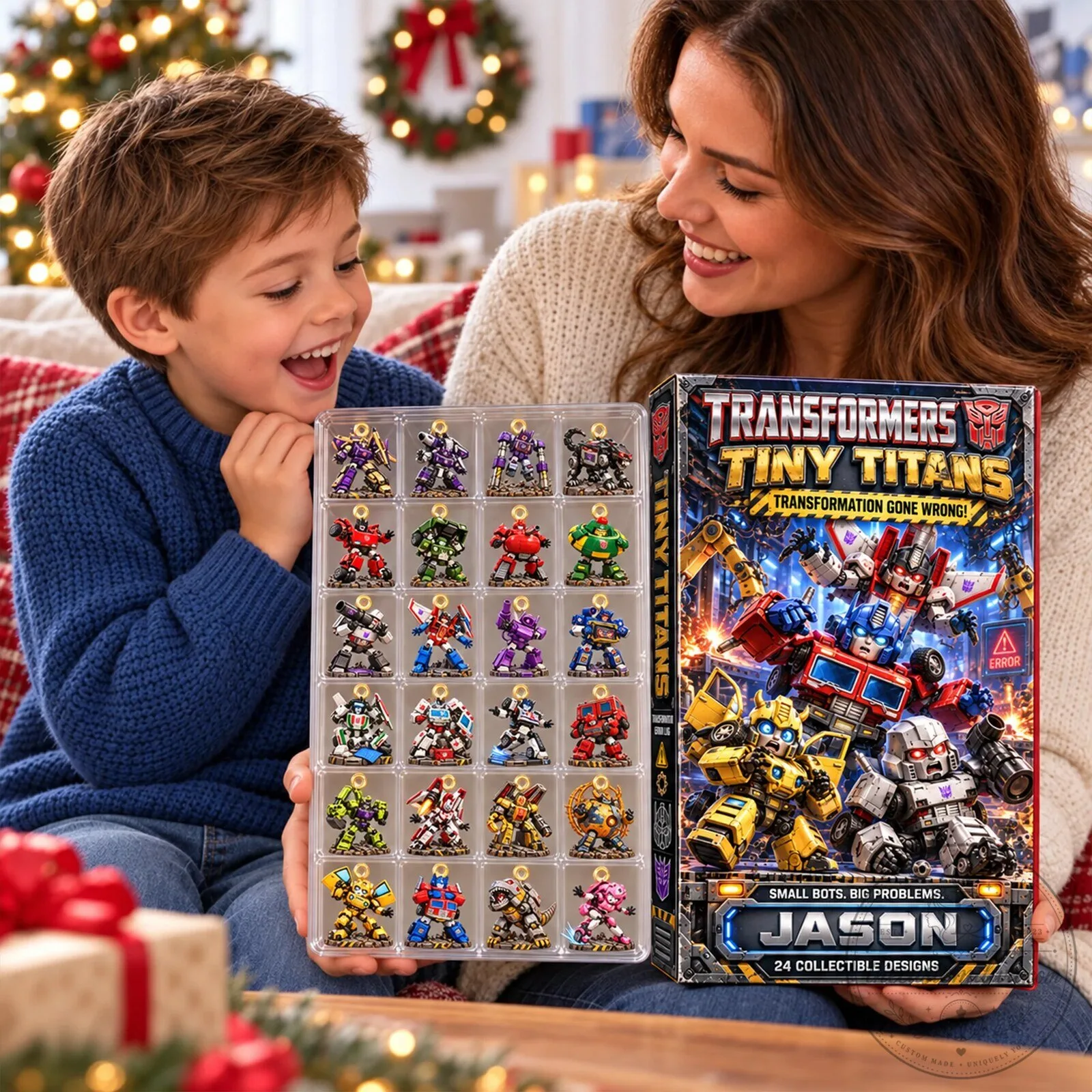 Transformers Tiny Titans Blind Box Advent Calendar with 24 Collectible Designs 2D