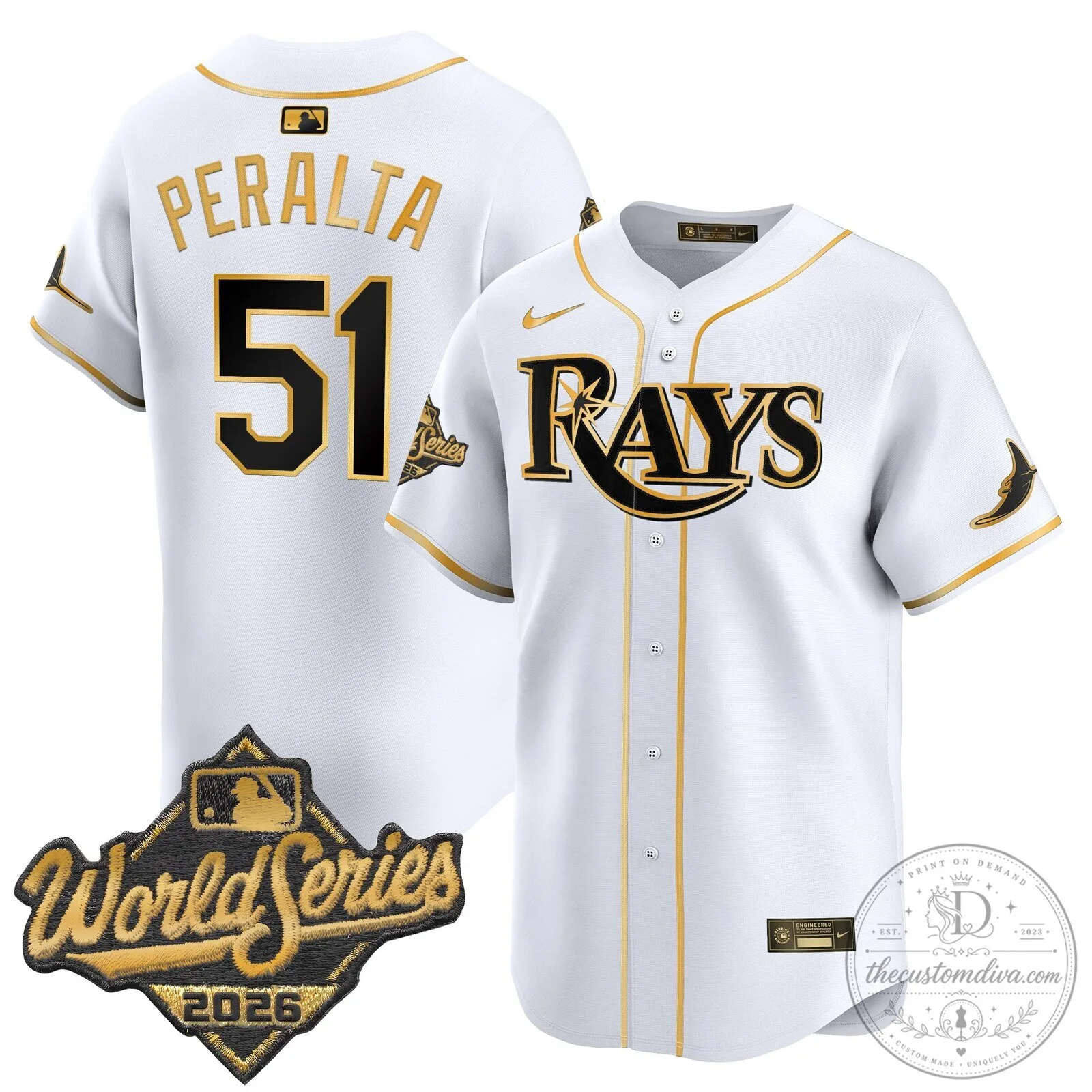 Tampa Bay Rays 2026 World Series White Baseball Jersey