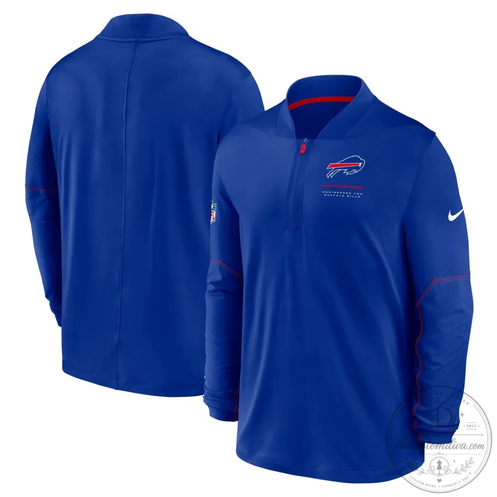 Buffalo Bills Nike Royal Blue Half-Zip Performance Jacket Buffalo Bills Nike Royal Blue Half-Zip Performance Jacket