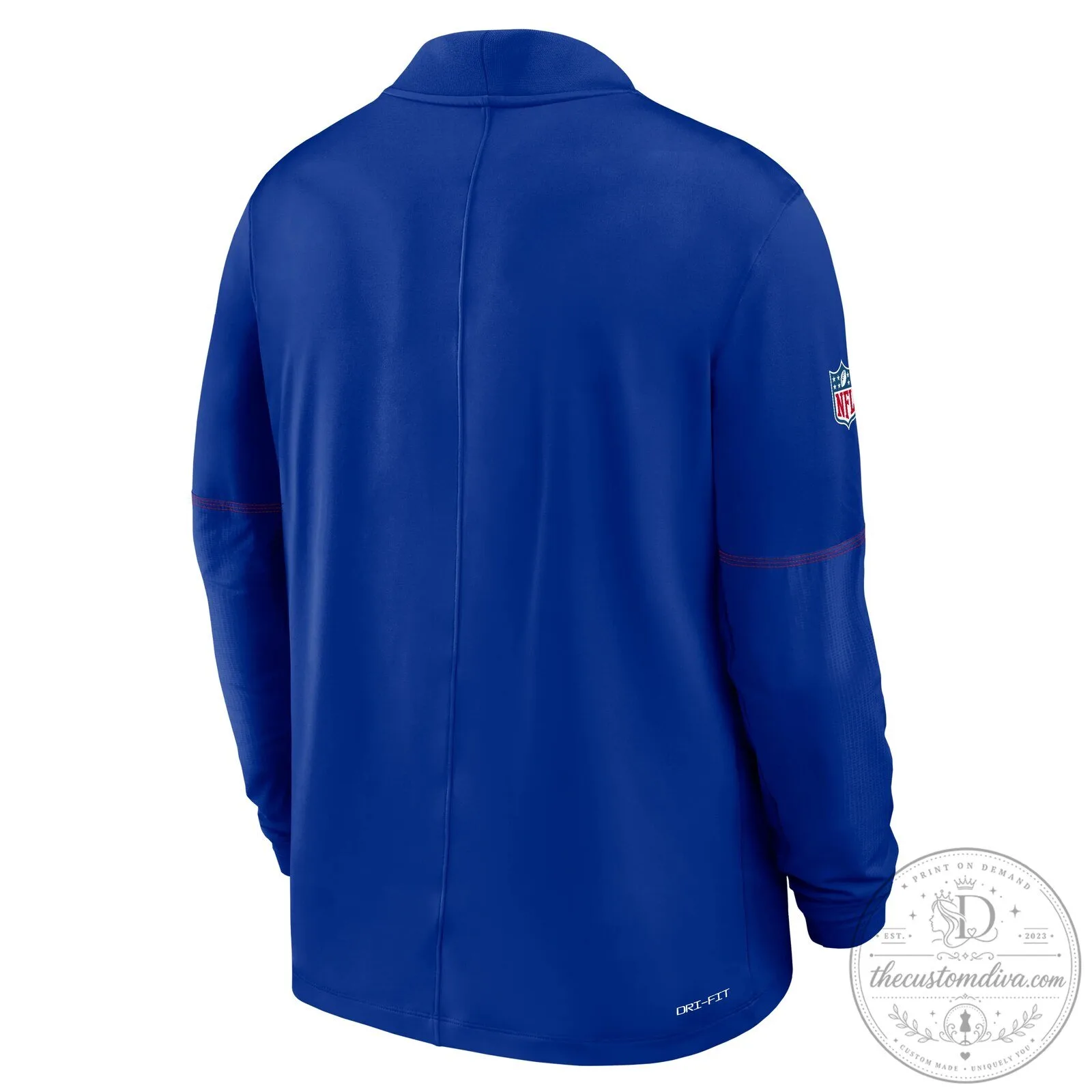 Buffalo Bills Nike Royal Blue Half-Zip Performance Jacket 9 Buffalo Bills Nike Royal Blue Half-Zip Performance Jacket