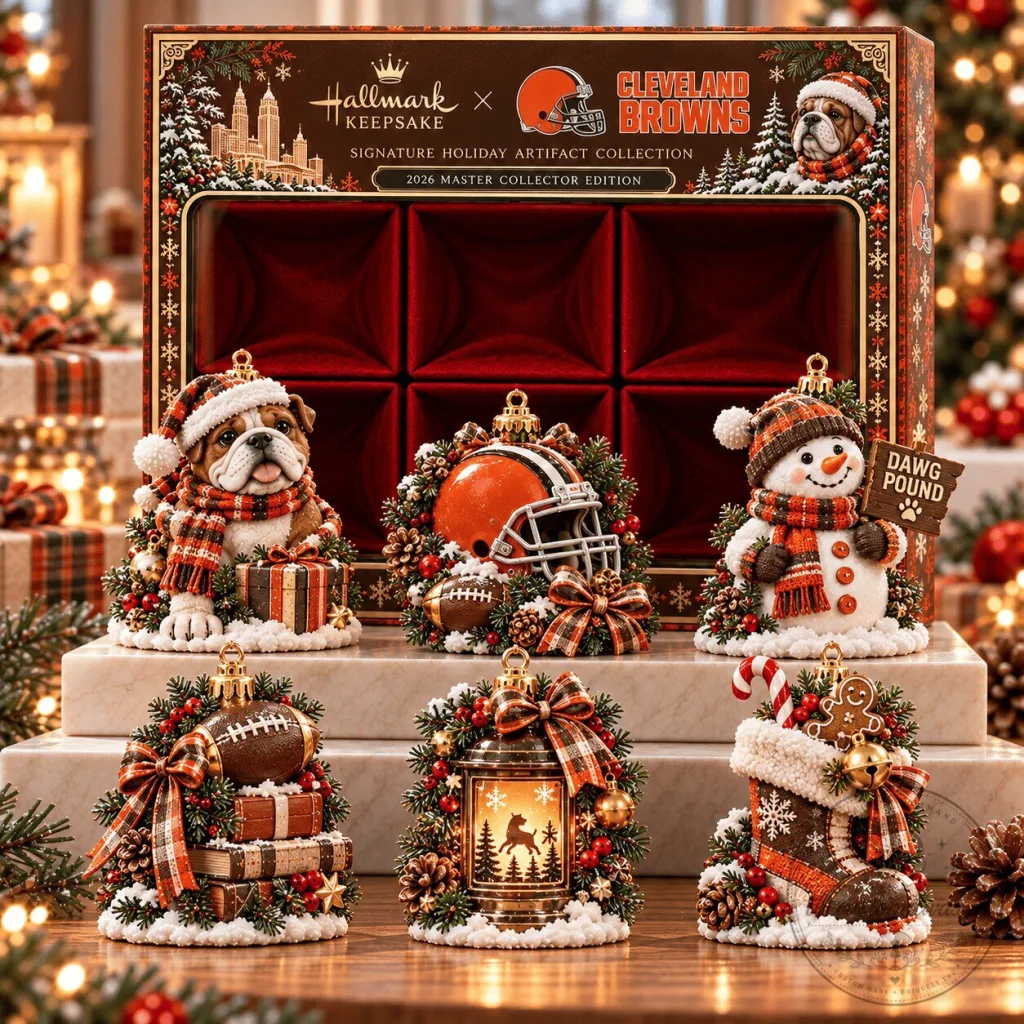 Cleveland Browns NFL Christmas Keepsake Ornament Collection Set Cleveland Browns NFL Christmas Keepsake Ornament Collection Set