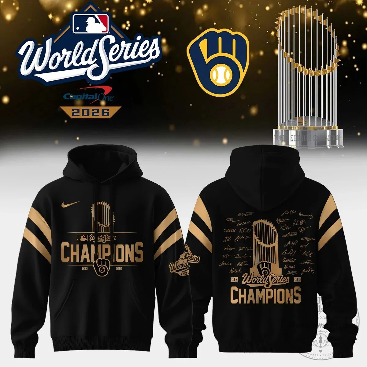 Black Gold Hoodie for 2026 World Series Champions – Milwaukee Brewers