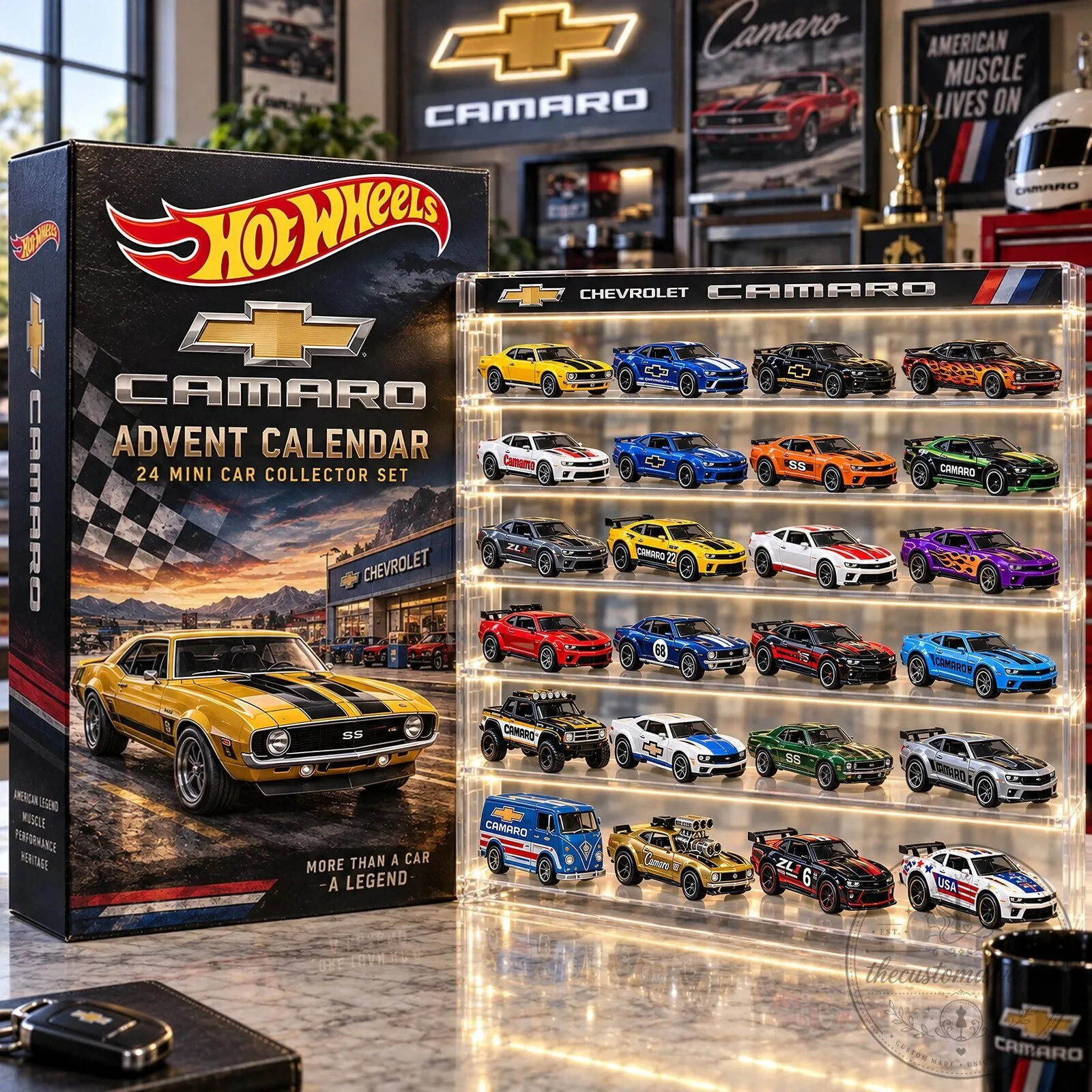 Hot Wheels Chevrolet Camaro 24 Mini Car Collector Set Advent Calendar 2D 1 Hot Wheels Chevrolet Camaro 24 Mini Car Collector Set Advent Calendar 2D