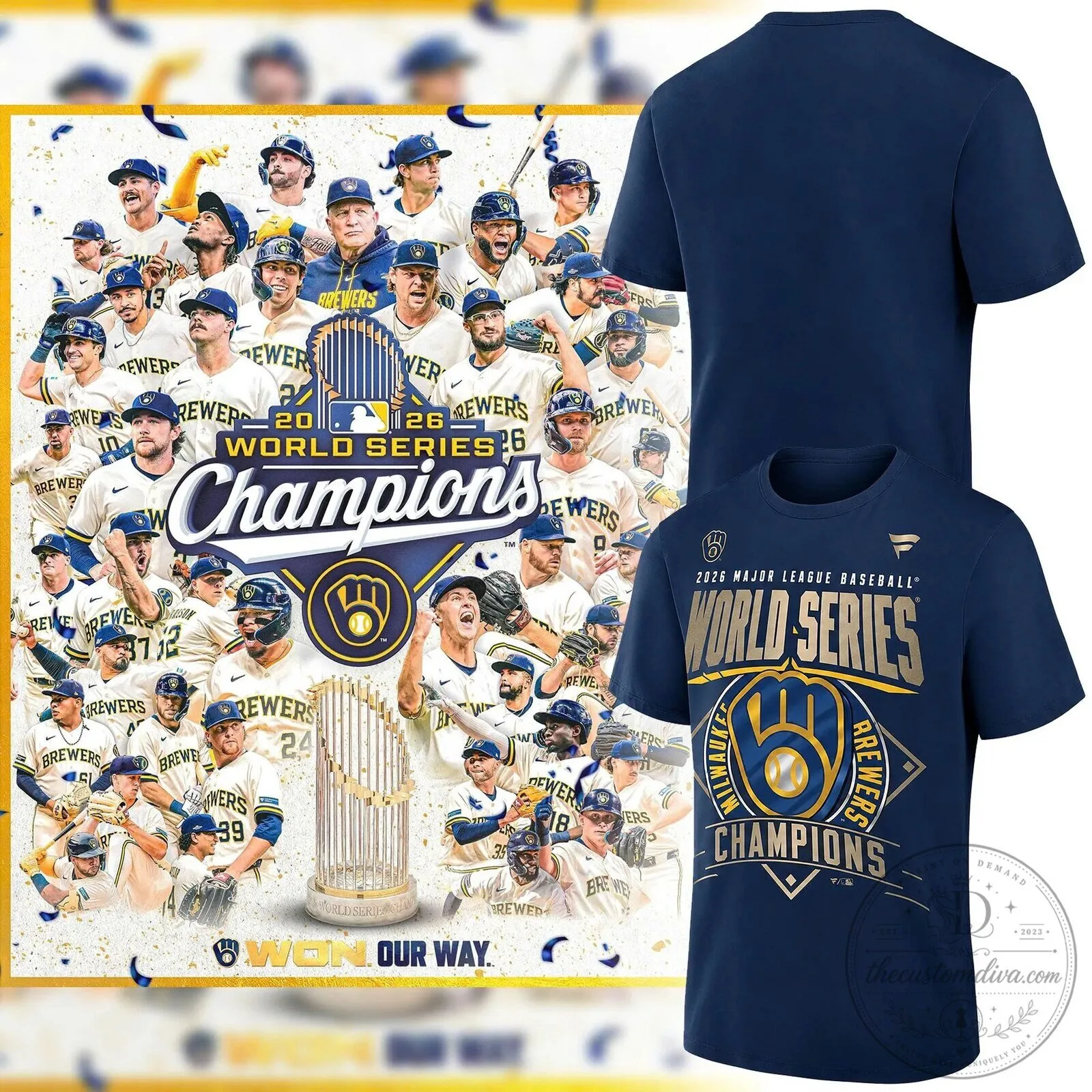 2026 World Series Champions T-Shirt featuring the Milwaukee Brewers 4 2026 World Series Champions T-Shirt featuring the Milwaukee Brewers