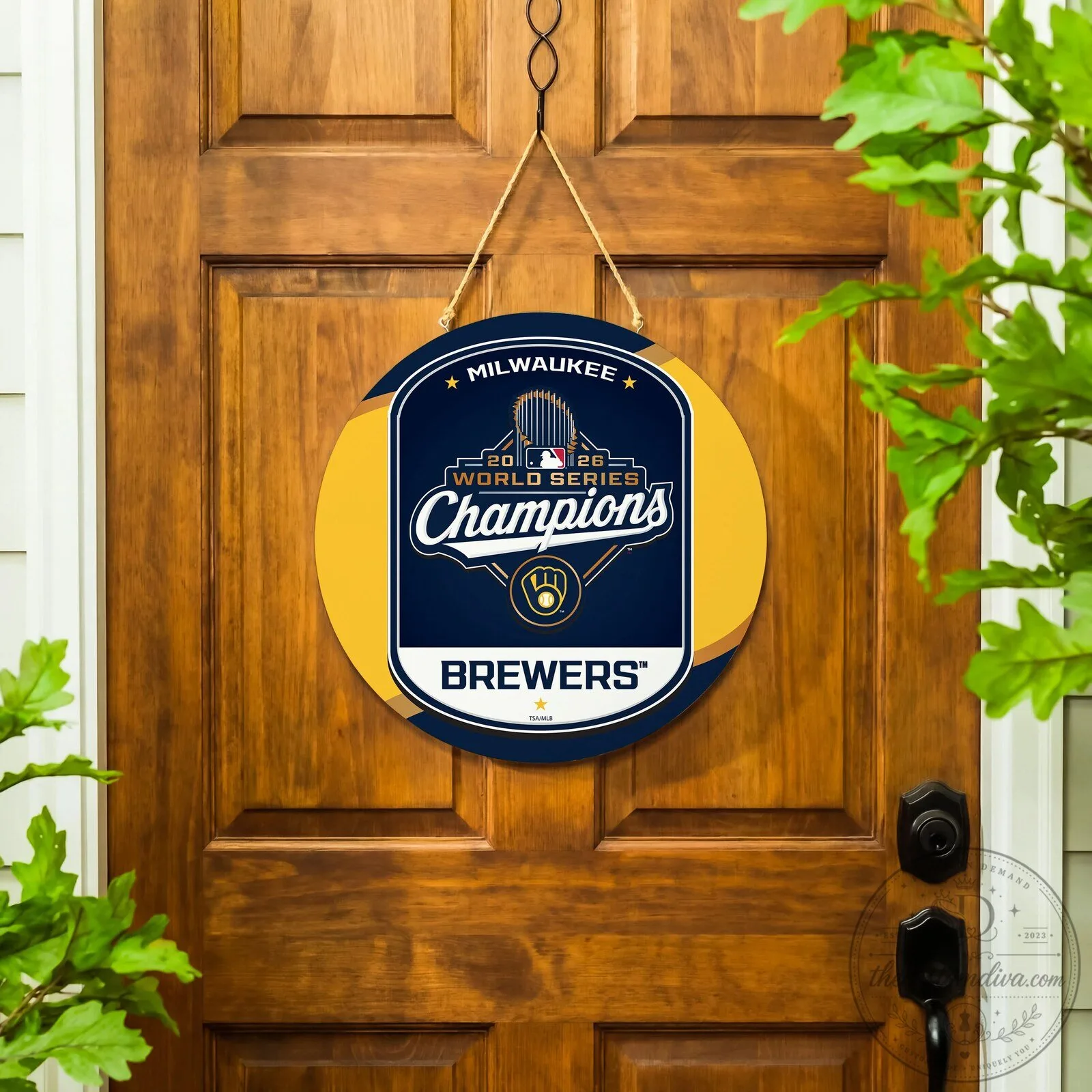Milwaukee Brewers World Series Champions 2026 Round Door Hanger Decor 9 Milwaukee Brewers World Series Champions 2026 Round Door Hanger Decor