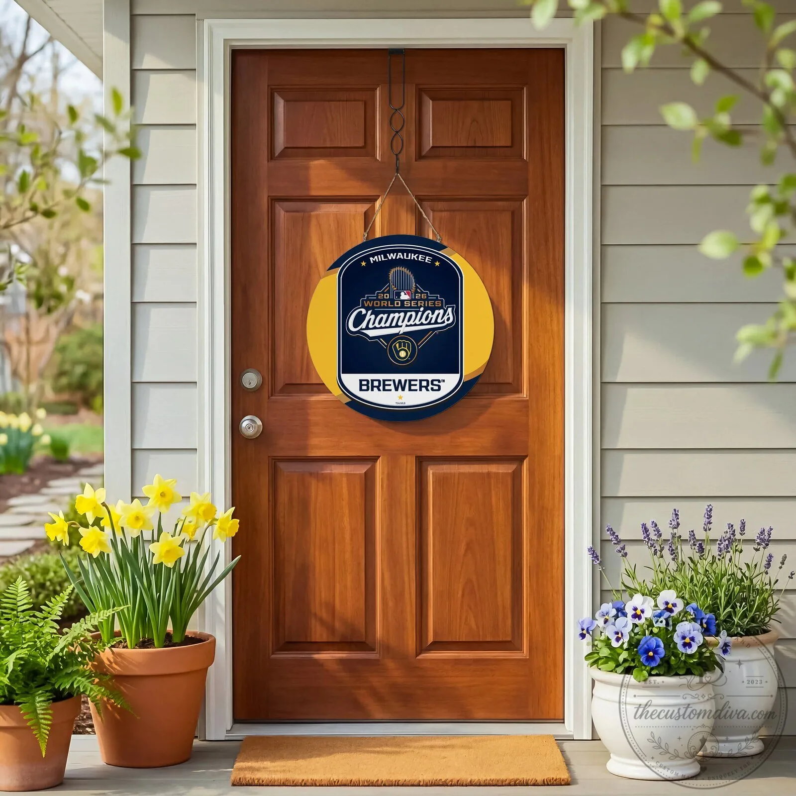 Milwaukee Brewers World Series Champions 2026 Round Door Hanger Decor 10 Milwaukee Brewers World Series Champions 2026 Round Door Hanger Decor