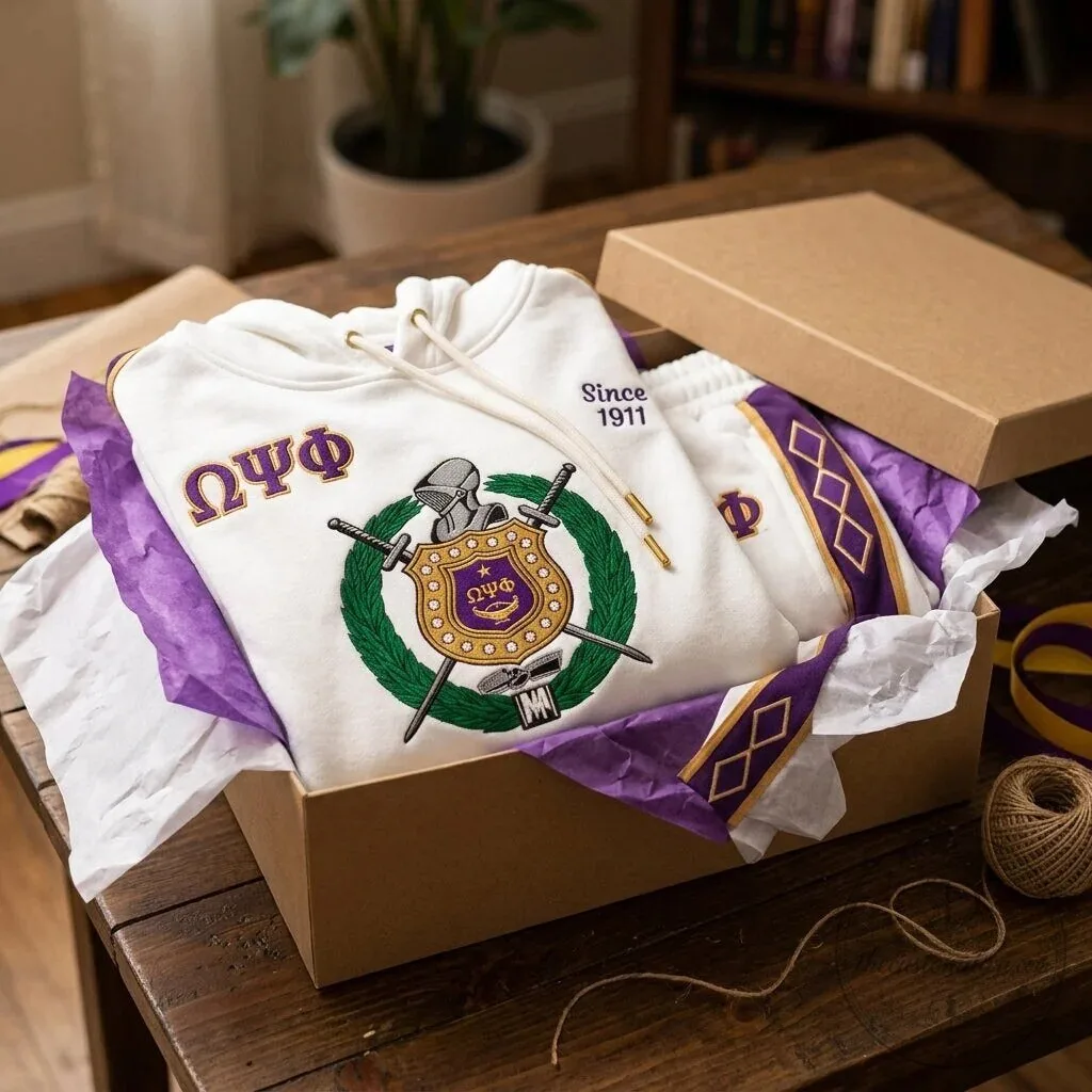 Omega Psi Phi Fraternity White Gold Purple Hoodie and Sweatpants Set 10 Omega Psi Phi Fraternity White Gold Purple Hoodie and Sweatpants Set