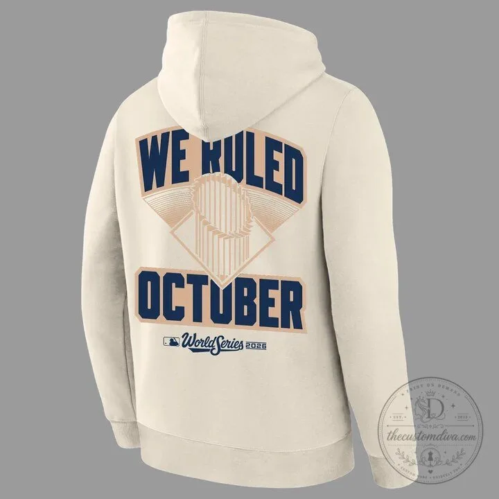 Milwaukee Brewers Cream 2023 World Series Champions "We Ruled October" Hoodie 11 Milwaukee Brewers Cream 2023 World Series Champions "We Ruled October" Hoodie
